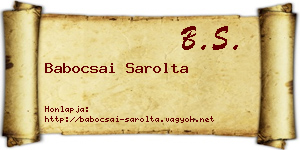 Babocsai Sarolta névjegykártya